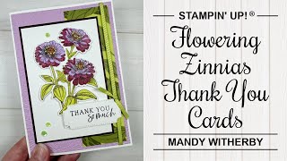Flowering Zinnias Thank You Cards | Stampin' Up!®
