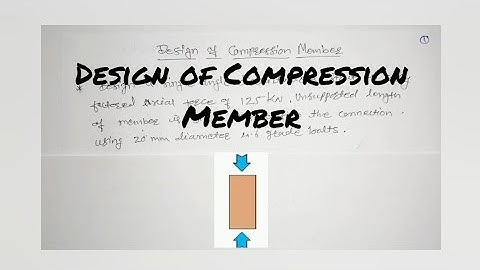 DESIGN OF COMPRESSION MEMBER | IS:800-2007 | @KantheTech 
