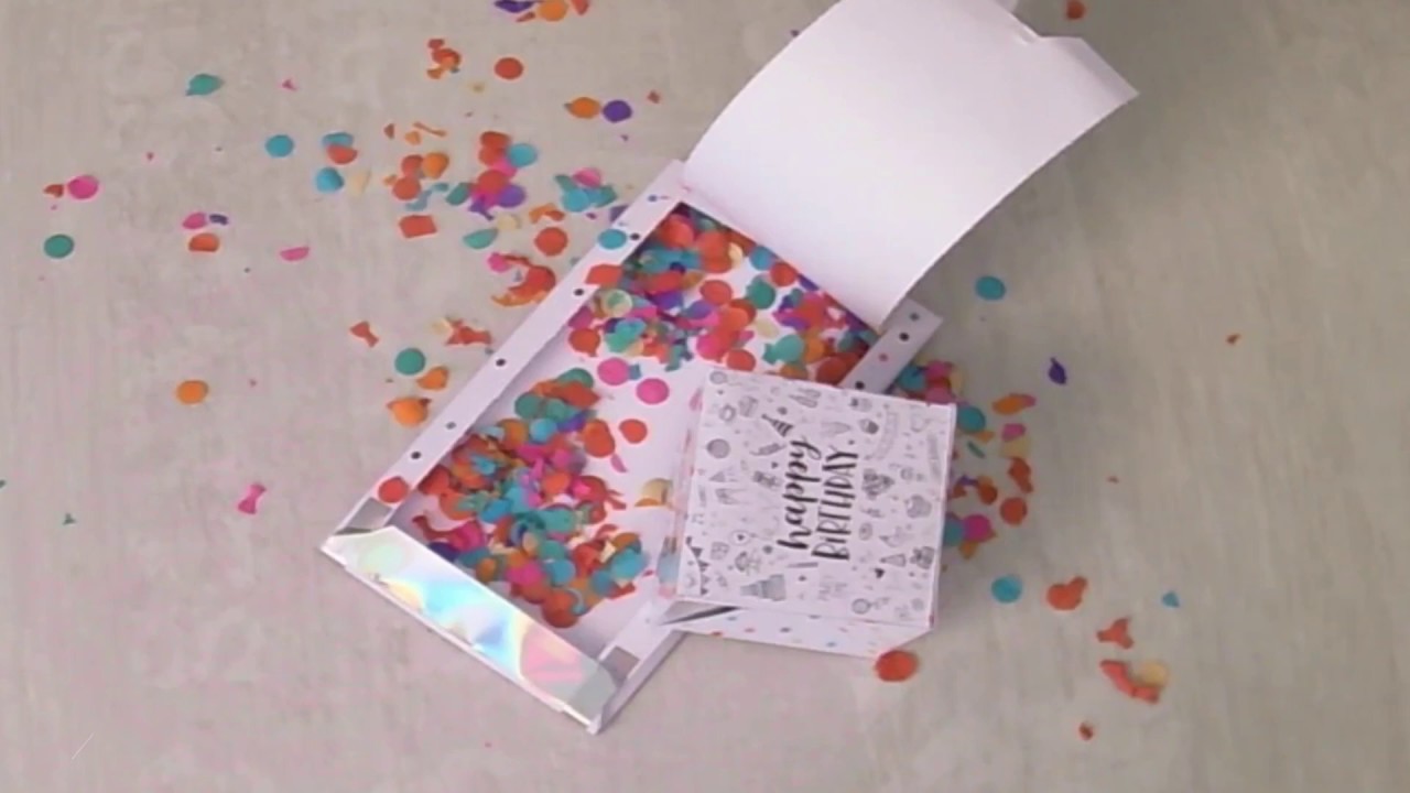 Uluru ufravigelige spille klaver Bomfetti confetti exploding wishing card 🎉🎊 - YouTube | Confetti cards,  Birthday cards diy, Diy gift card