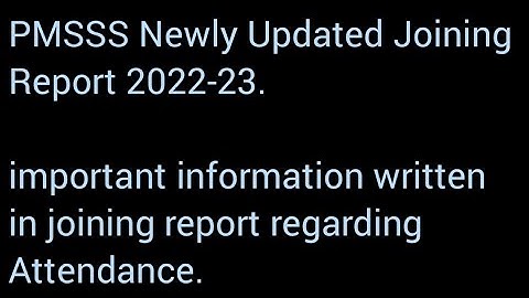 PMSSS UPDATE/New JOINING Report Uploded On PMSSS Portal For Round 1 & Round 2 Students/Hostel Detail