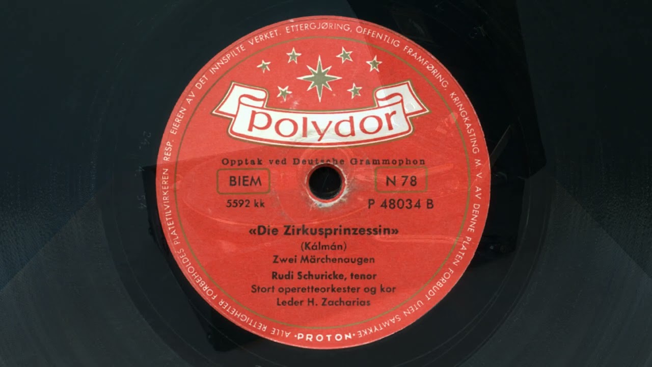 Tenor Rudi Schuricke – Wolgalied / Zwei Märchenaugen