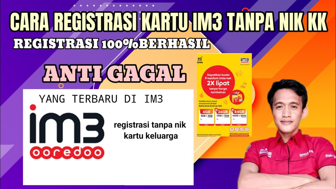 Cara registrasi kartu indosat tanpa nik KK terbaru || cara registrasi kartu im3 terbaru 2025