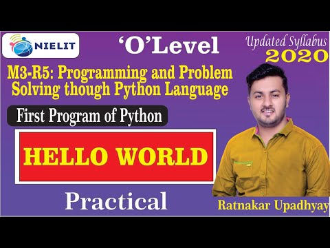 First Program in python Hello World Practical in Hindi How to Run Python Programs Ratnakar Upadhyay|