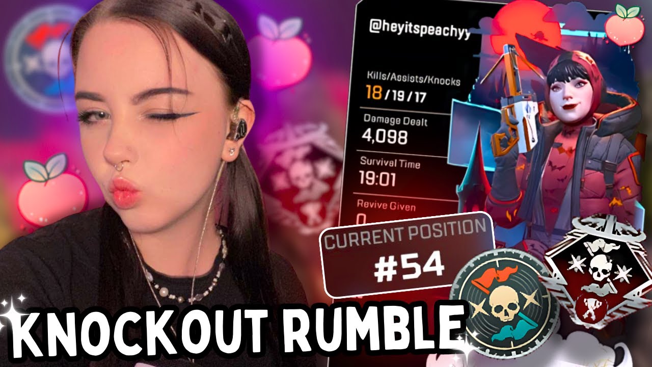 Gamer Girl Getting top 100 in Apex Legends Knockout Rumble - YouTube