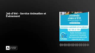 Job d'été - Service Animation et Évènement