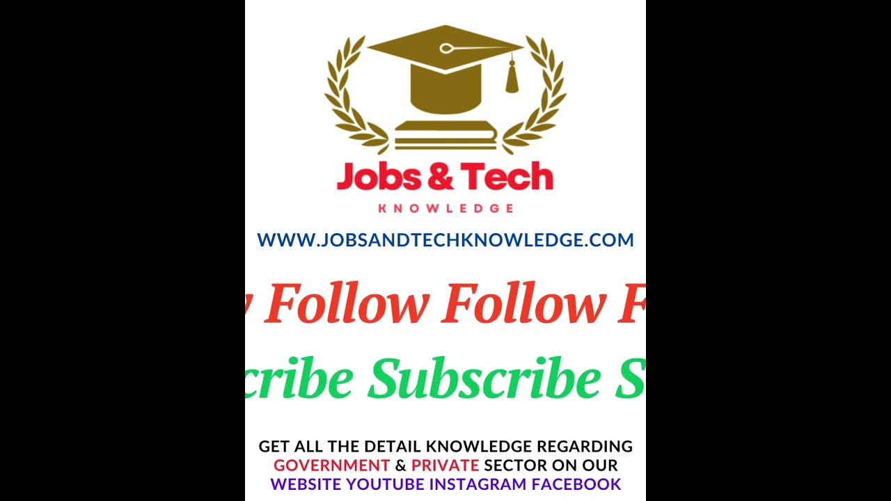 Check on website www.jobsandtechknowledge.com @jobsandtechknowledge @AJOBSGYAN