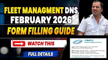 Fleet Management Dns Form Filling Video - #MerchantNavy