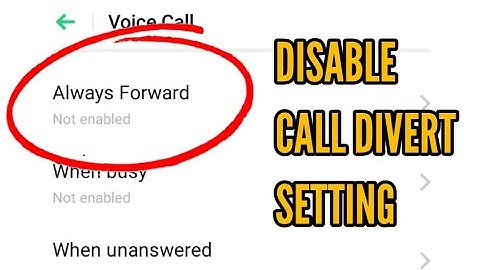 OPPO F11, F15, F9 Disable Call Divert & Forward Setting