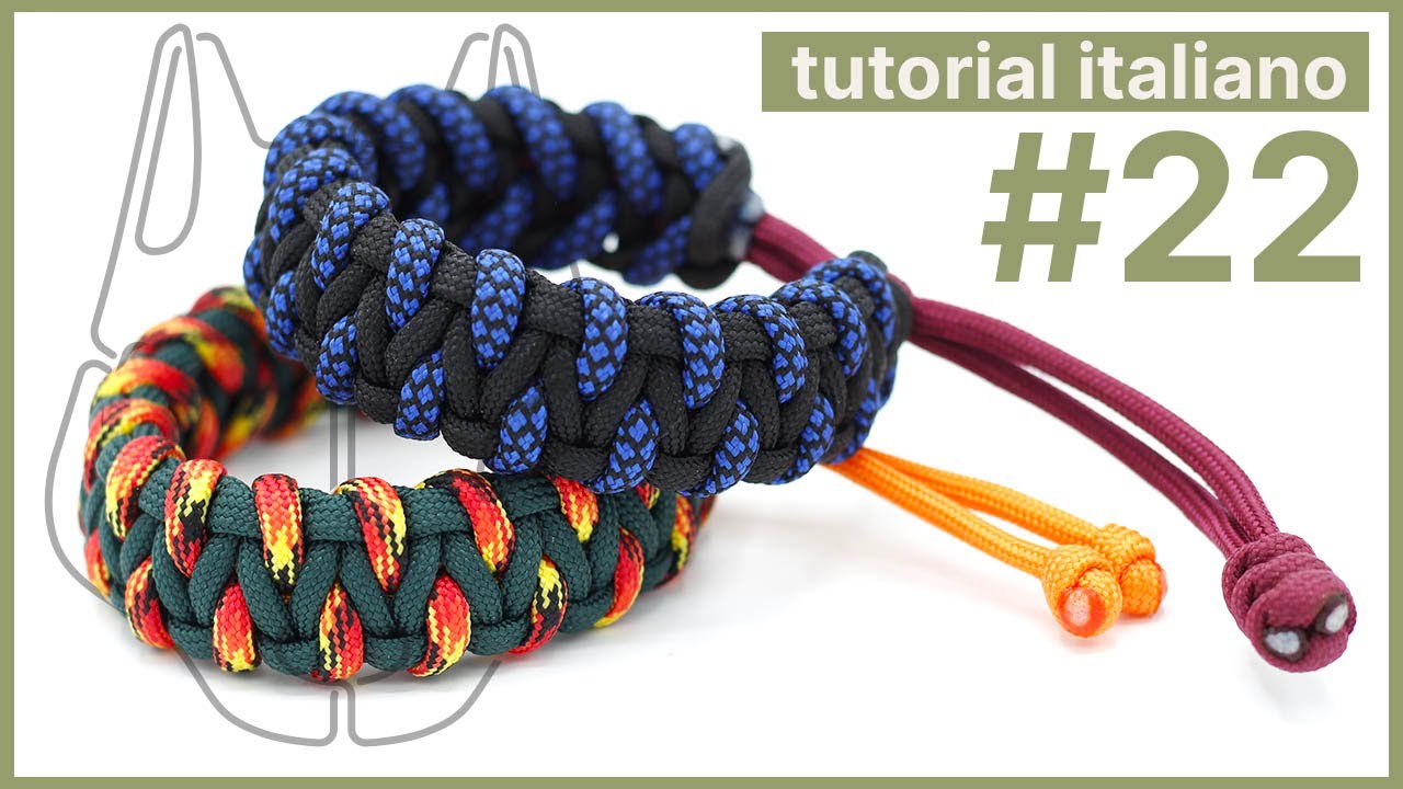 Bracciale regolabile in paracord 550  Tutorial Italiano #22 Blacksquirrel  