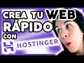 🔥 Crea tu WEB Rápido y Fácil con HOSTINGER