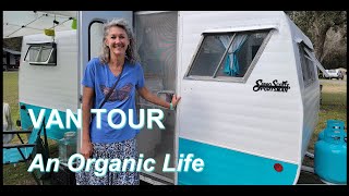VAN TOUR: Terri has an inspiring life on her organic farm & in her 1963 Serro Scottie Trailer.