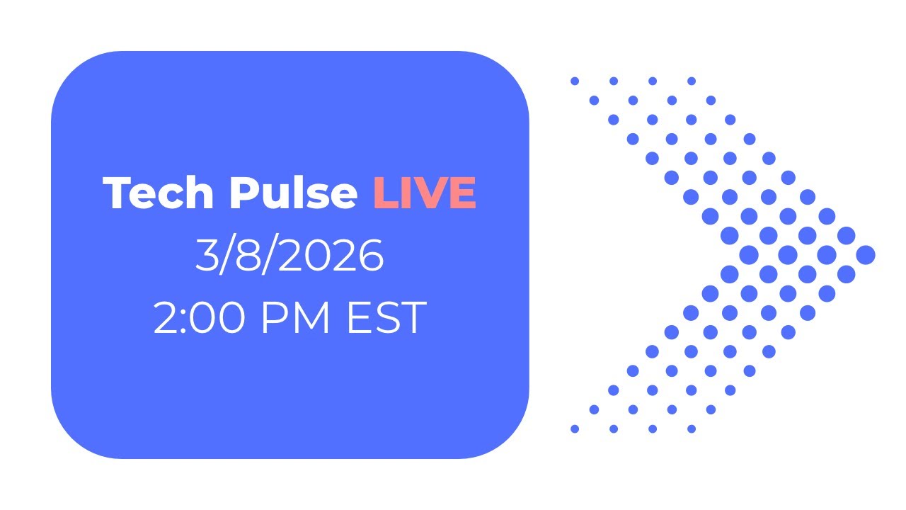 Tech Pulse LIVE - 3/8/2026 - YouTube