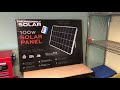 Harbor Freight 100W Solar Panel Thunderbolt, new in 2021