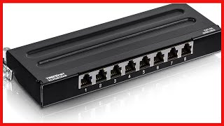 TRENDnet 8-Port Cat6A Shielded Patch Panel, Wall Mount Ready, 10G Ready, Cat5e,Cat6,Cat6A Compatible