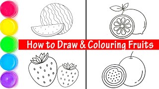 How to draw Fruits |  Drawing,Painting & Colouring for Kids #fruit   #draw #drawing #painting