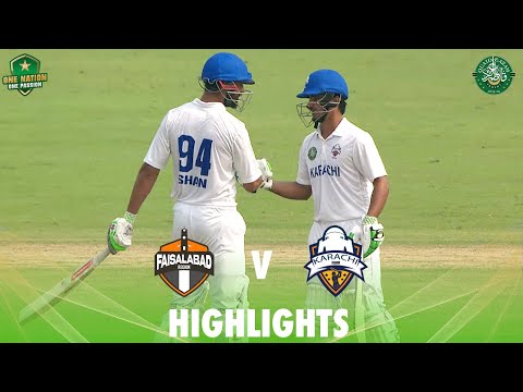 Full Highlights | Faisalabad vs Karachi Whites | Day 1 | The Final | #QeAT 2023/24 | PCB | M1U1A
