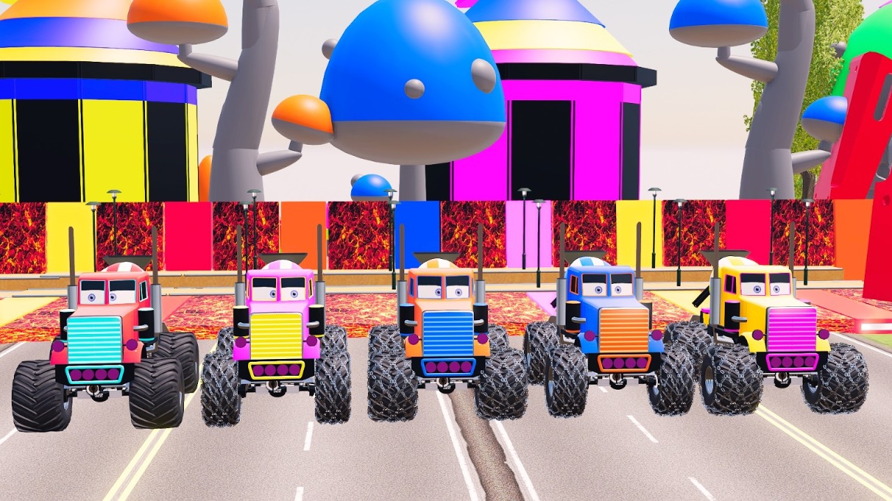 Flatbed McQueen | Transportation with Truck – Color Cars Challenge #51