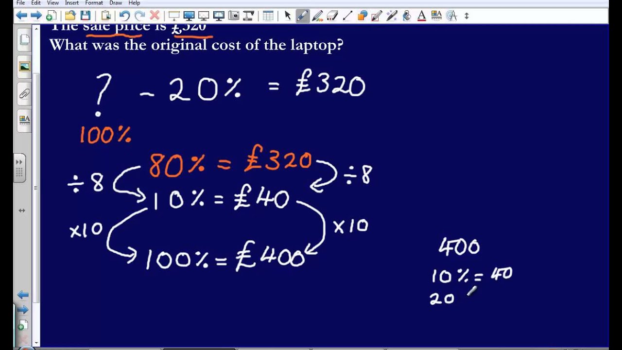 Reverse Percentages Edexcel Gcse Maths Youtube