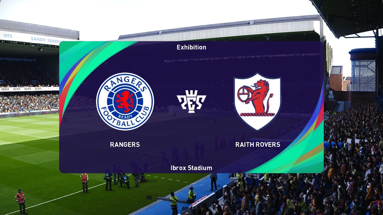 Rangers Vs Raith Rovers Logos Rangers vs Raith Rovers (12/03/2023) Quarter-final Scottish Cup PES ...