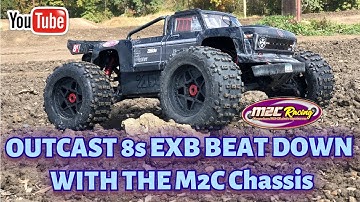 Arrma OUTCAST 8S EXB Bash at motocross track!!