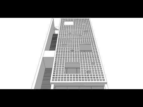 3d modeling the facade of Q10 House using Sketchup