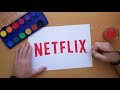 How to draw a Netflix logo