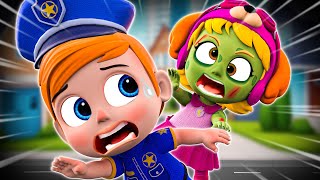 Zombie Is Coming Song | Five Little Monster | Funny Kids Songs & More Nursery Rhymes | Little PIB