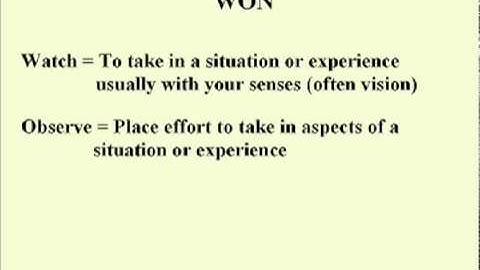 ENG 352 Technical Writing - 19 - Wonderful Pt. 1 - Watch, Observe, Notice