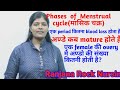 मासिक चक्र || Period,Menses || Phases of menstrual cycle in hindi || Proliferative & secretory phase