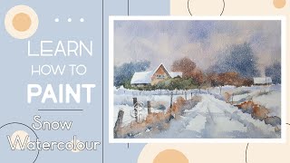 How to paint snow in December winter