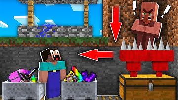 Minecraft NOOB vs PRO: WHAT SECRET ITEM DROP NOOB FROM THIS VILLAGER?! Challenge 100% trolling