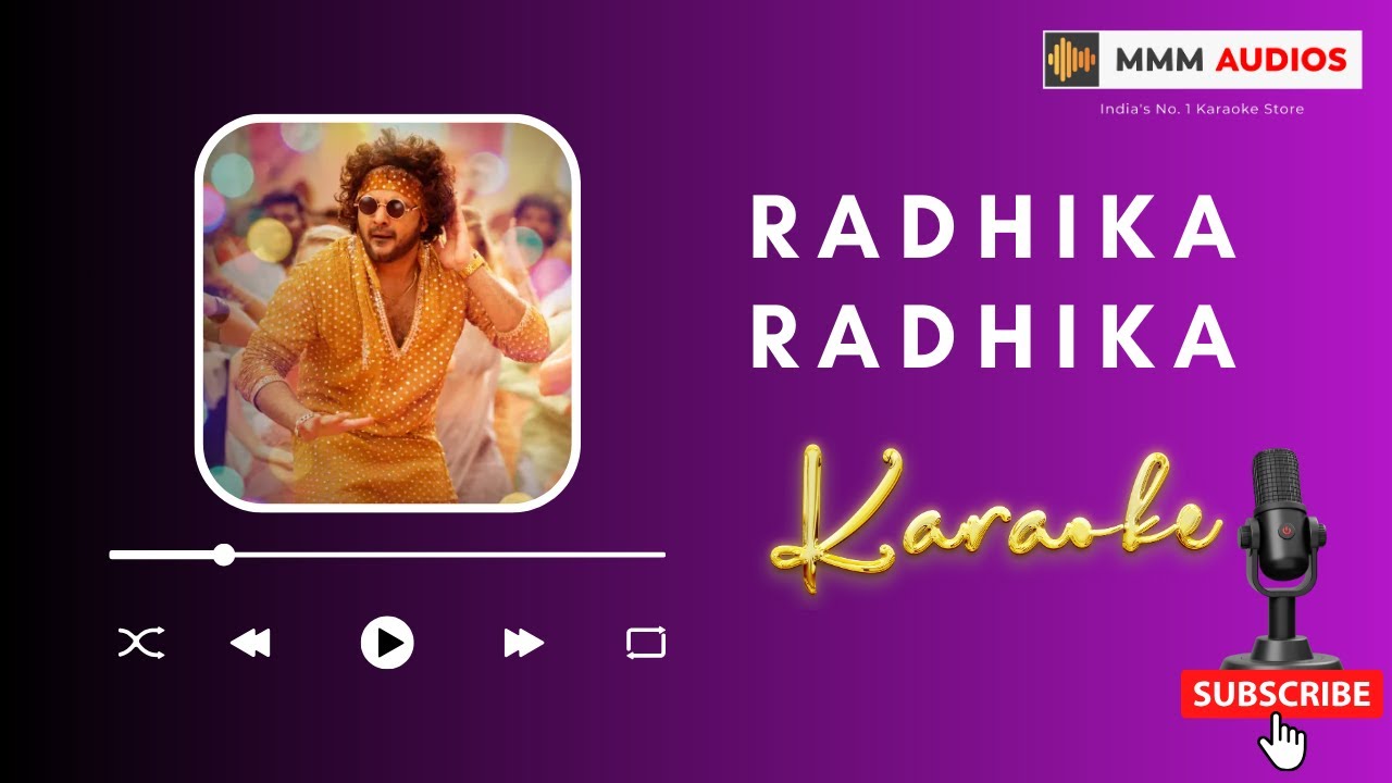 Radhika Radhika Karaoke Video Lyrical   MmmAudios  Karaokesongs  Hitsongs