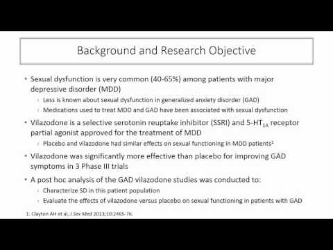 Vilazodone effect on sexual function in GAD patients - 103408