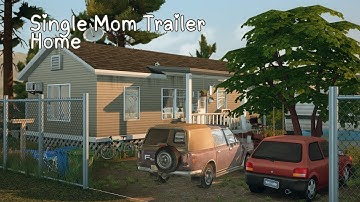 Realistic Single Mom Trailer Home🏡|| Sims 4 CC Speed Build🔨|| CC included