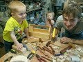 Wooden toy Tools Wood Tool Box Saw Screwdriver Wrench Hammer Wooden toy Tools Wood Tool Box Saw Screwdriver Wrench Hammer