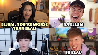 Valkyrae Cant Handle 2 Blau At The Same Time Ft. Sykkuno, Blau & Ellum