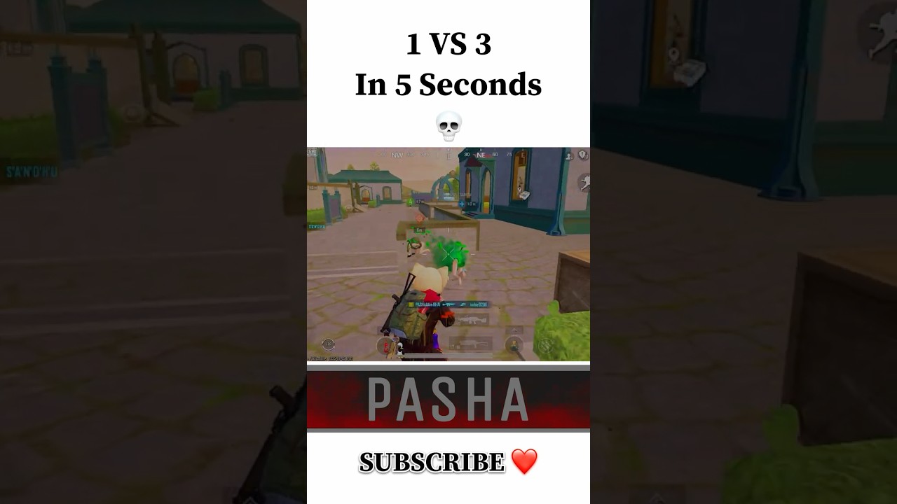 ✅ “Fastest 1v3 in BGMI! 😱”“1 vs 3 in Just 5 Seconds! 🔥”