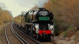 35028 Clan Line thrashes around Kent! Bellmond British Pullman