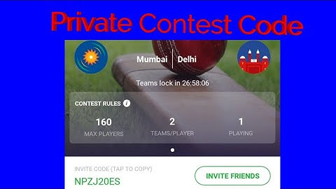 Cricplay private contest code IPL 2019 MUM VS DEL