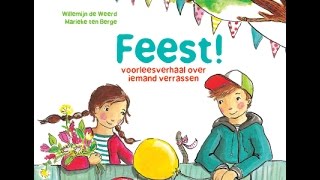 Video thumbnail of "Van harte gefeliciteerd! Lied bij het boek 'Feest!' Chr. Kinderboekenmaand 2014"