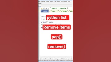python list  remove items using pop() remove()