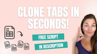 Clone Your Google Sheets Tabs in Seconds 😱 FREE Script in Description! 🎁 screenshot 5