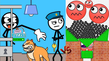 🎮 Hide Ball 🆚Thief puzzle (help me) 🎃🎃All  levels Android iOS Gameplay1082