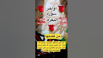 النبى صلّى الله عليه وسلم قال من قرأ بالآيتين من آخر سورة البقرة فى ليلة كفتاه