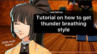 Roblox slayer bound | Tutorial for thunder breathing style