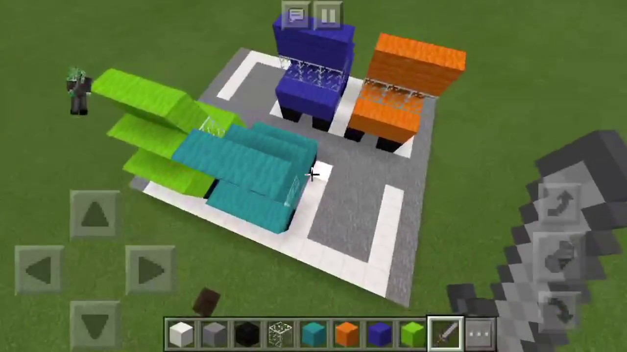 How To Build A Minecraft Parking Lot - YouTube