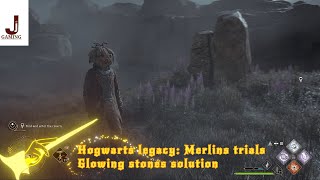 Hogwarts legacy Merlin trials how to solve stones with glowing pattern puzzles Hogsmeade region screenshot 3