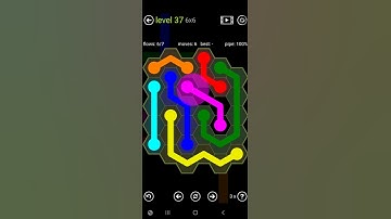 How To Solve Flow Free Hexes Sampler Level 37 6x6 Board Easy Walk Through Solution Walkthrough
