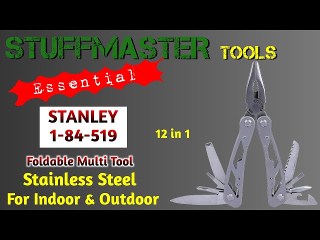 Stanley Multifunktionswerkzeug 12-in-1 – Inkl. Tasche, Rostfreier Stahl – 0-84-519 – Made In Germany