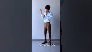 🔥 Classic & Stylish: Formal Blue Shirt Brown Pant Specials#classic #mensfashion #new #outfit #formal screenshot 3